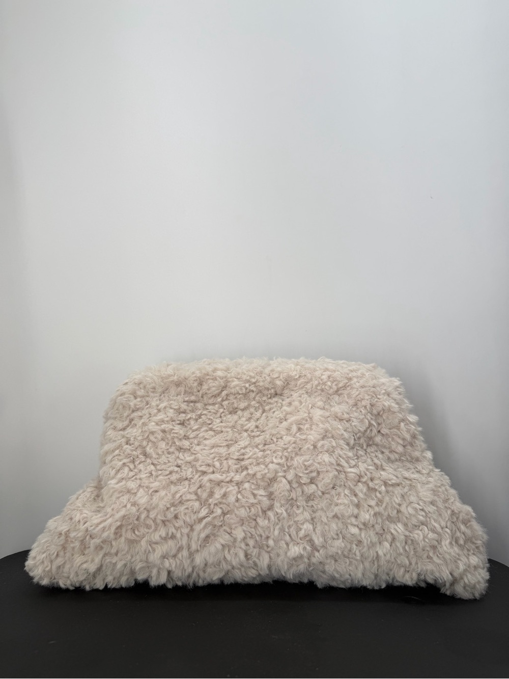 Cos Teddy Fleece Large Clutch In White